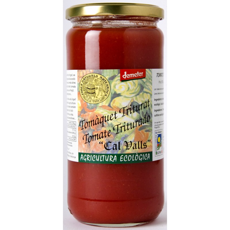 Conserva De Tomate Natural Triturado Tomate triturado 670 g Cal Valls - La Natural